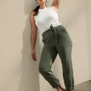 Banana Republic Tencel tm-Linen Excursion Pant Olive Green /12